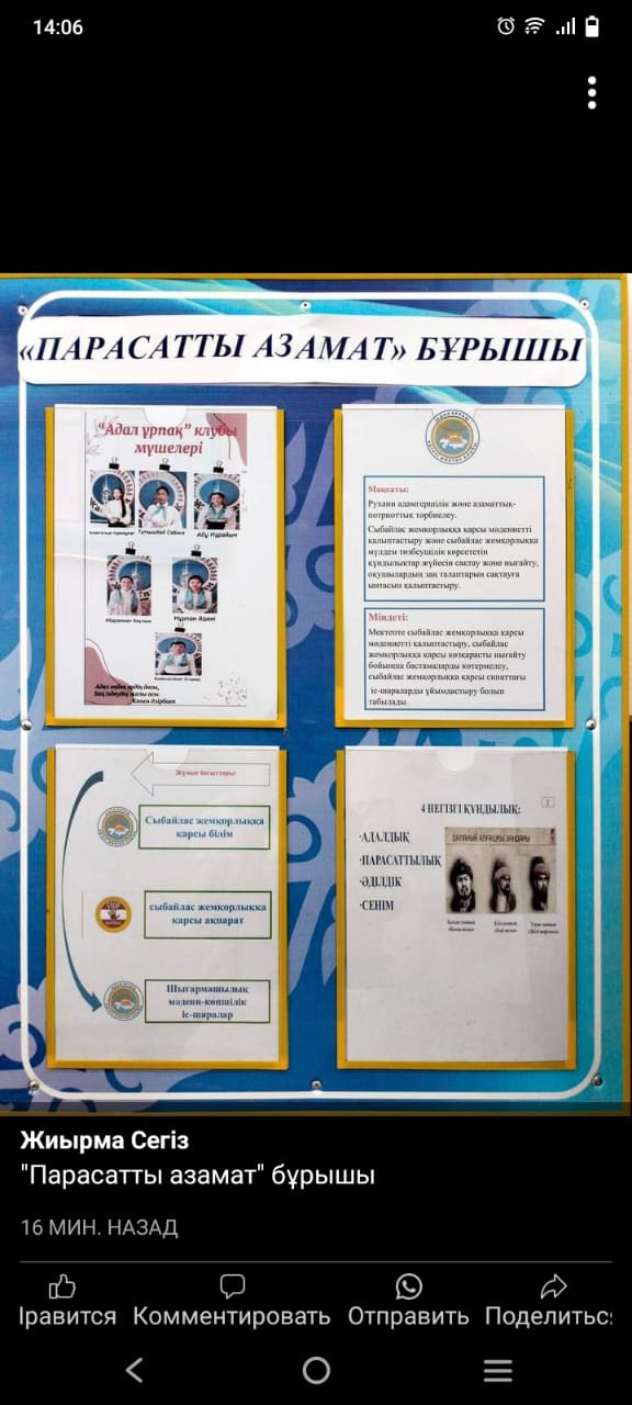 "Парасатты азамат" бұрышы